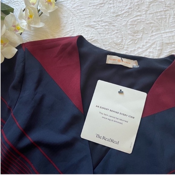 Tory Burch Runway Vogue Lyon Faux Wrap Dress Size 2 - Picture 8 of 16